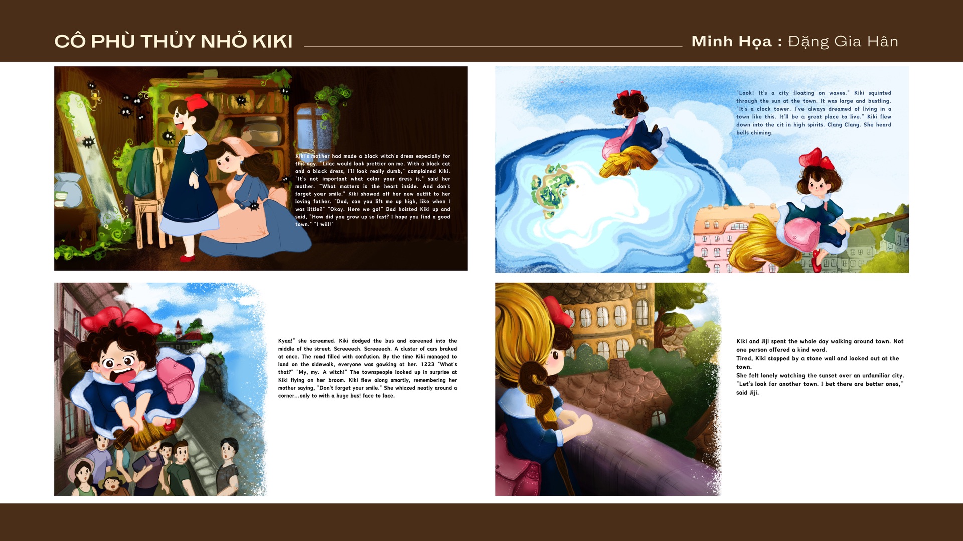 Cô Phù Thủy Nhỏ Kiki — trang minh họa