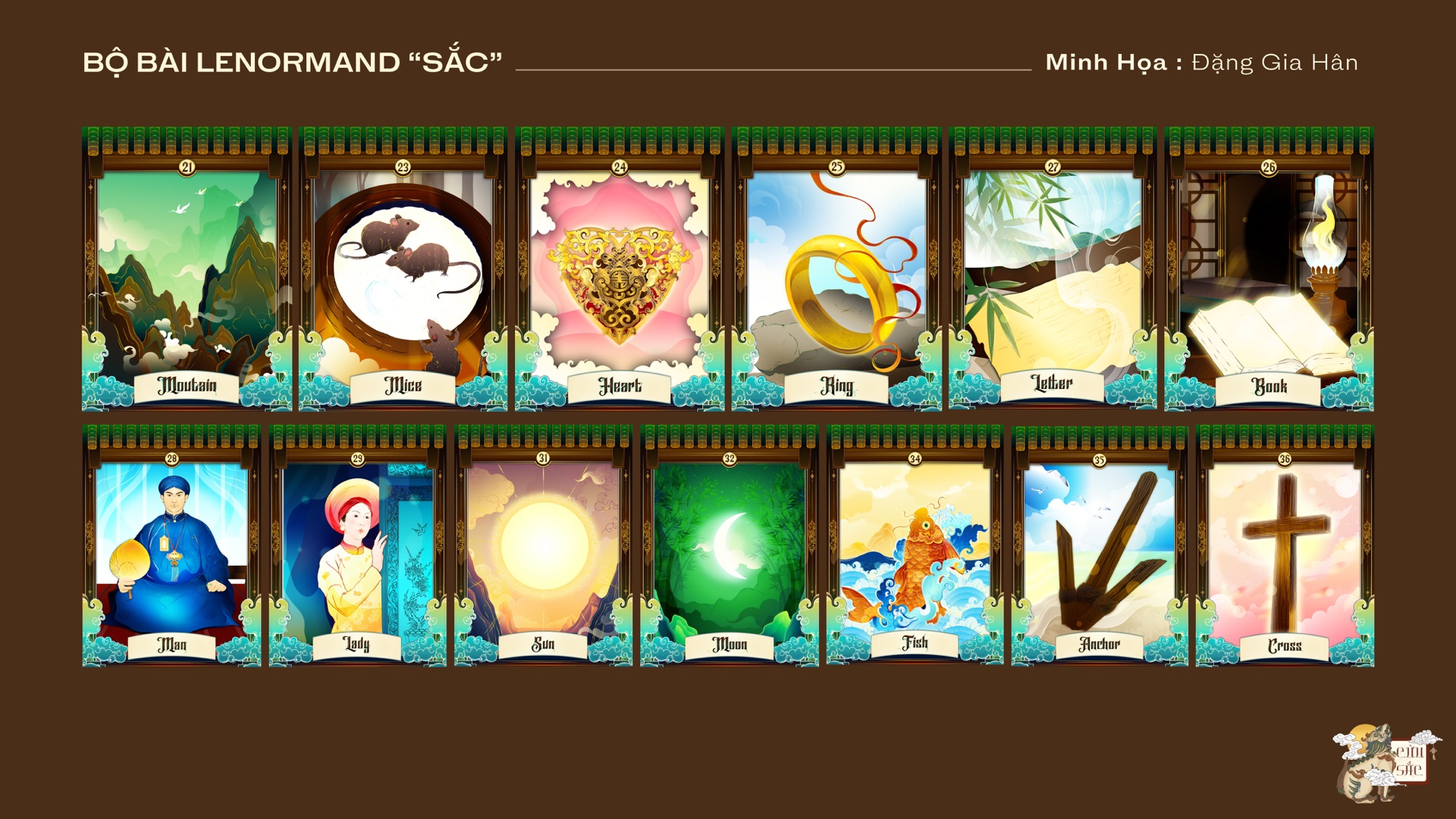 Lenormand Sắc — lá bài 21 đến 36